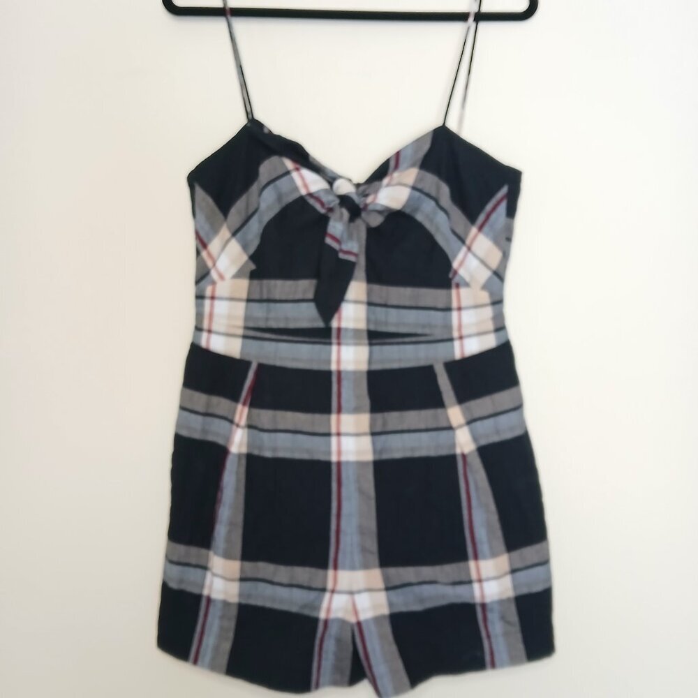 Club Monaco Abani Plaid Romper Shorts Size 10